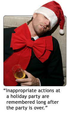 This is the one too many image for the Holiday Party Dos and Don'ts Synergy article.