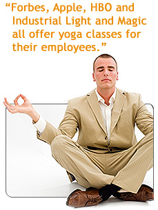 FS Yoga at work businessman image