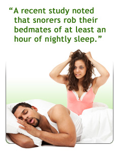 Woman whose husband snores