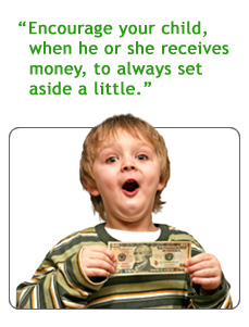 FS Money Management for Kids little boy with dollar.